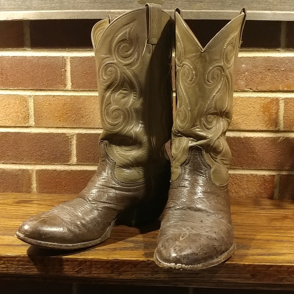 Ostrich cowboy boots